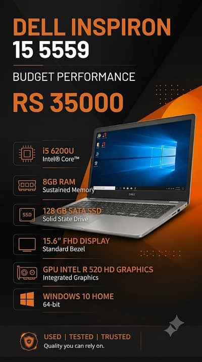 Dell Laptop Core i5 6th Generation (8GB RAM / Fast SSD) Urgent Sale
