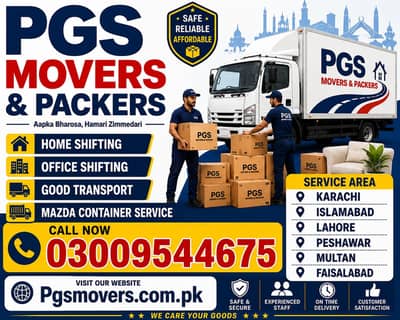 Container Mazda and shahzore for rent and House shifting moving servic