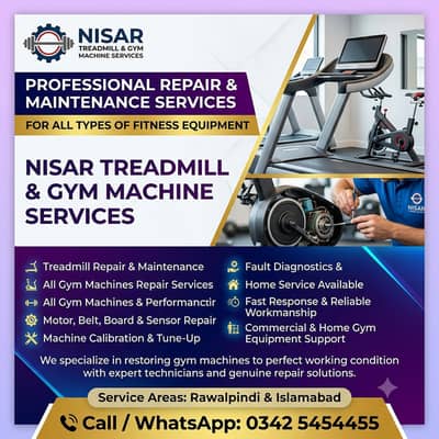 Treadmill Repair & Gym Machine Service Rawalpindi Islamabad