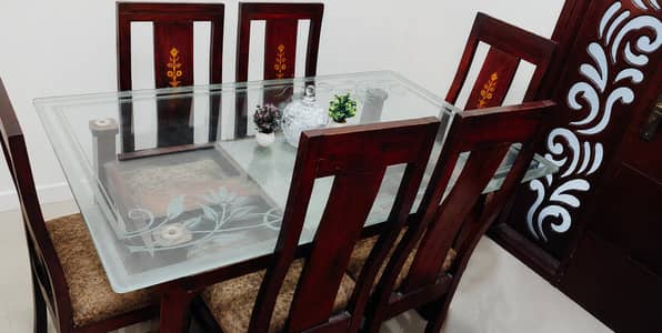 Negotiable Dining Table - Stylish Glass Top Dining Table Set