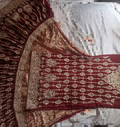 Brand New Unstitched 3-Piece Heavy Farshi Lehenga Set