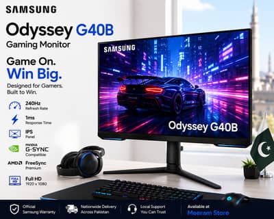 Samsung Odyssey G40B Gaming Monitor - 3 Years Official Warranty