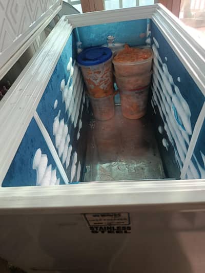 waves full size single door freezer. steel body no repair 10 condition