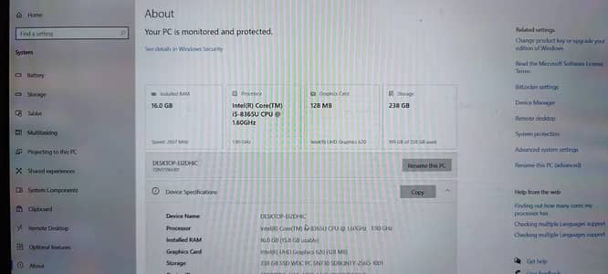 Lenovo ThinkPad T490s | i5 8th Gen | 16GB RAM 256GB SSD | Lightweight