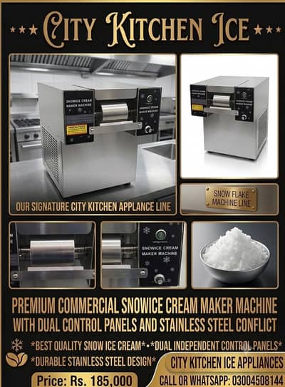 Commercial Snow Ice Cream / Snow Flakes Maker Machine for Sale.