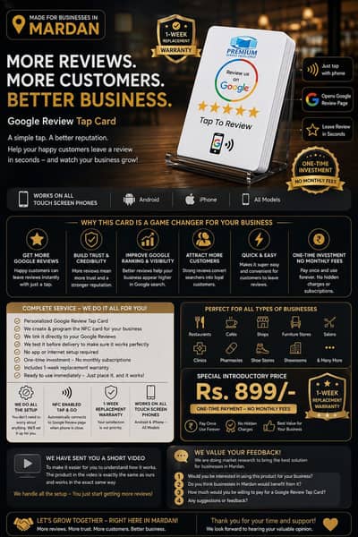 Google Review NFC Card | Get More 5 Google Reviews for Your Business