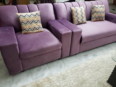 6 Seater Velvet Sofa Set