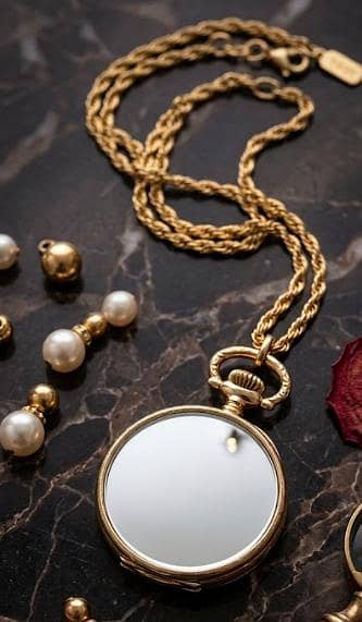 Mirror Locket Necklace – New 0