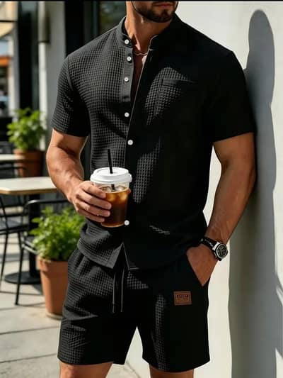 Premium Men's Summer Waffle Tracksuit | Original Casual Co-Ord Set
