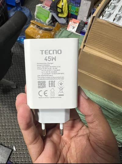 Tecno Infinix 45w Original Adopter ( Super charge 45w max yper Smart )