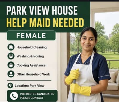 Female House help need in Park view Society
