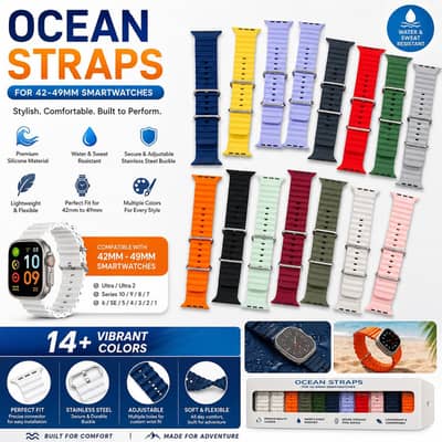 Smart Watches Straps (Ocean / Alpine / Chain / Rolax) COD Available