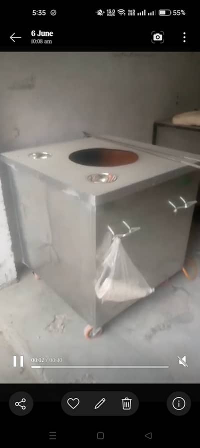 Steel tandoor only 1 week used