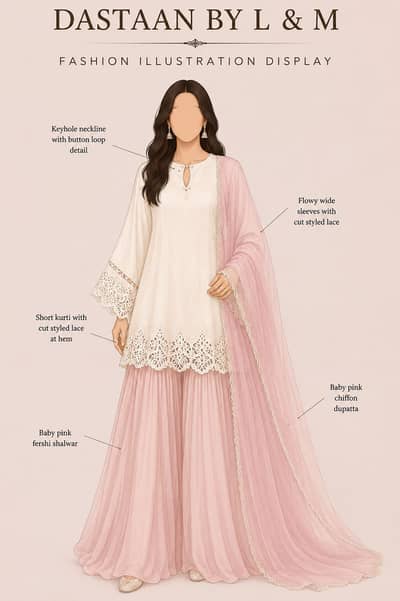 White and Pink Ready to wear