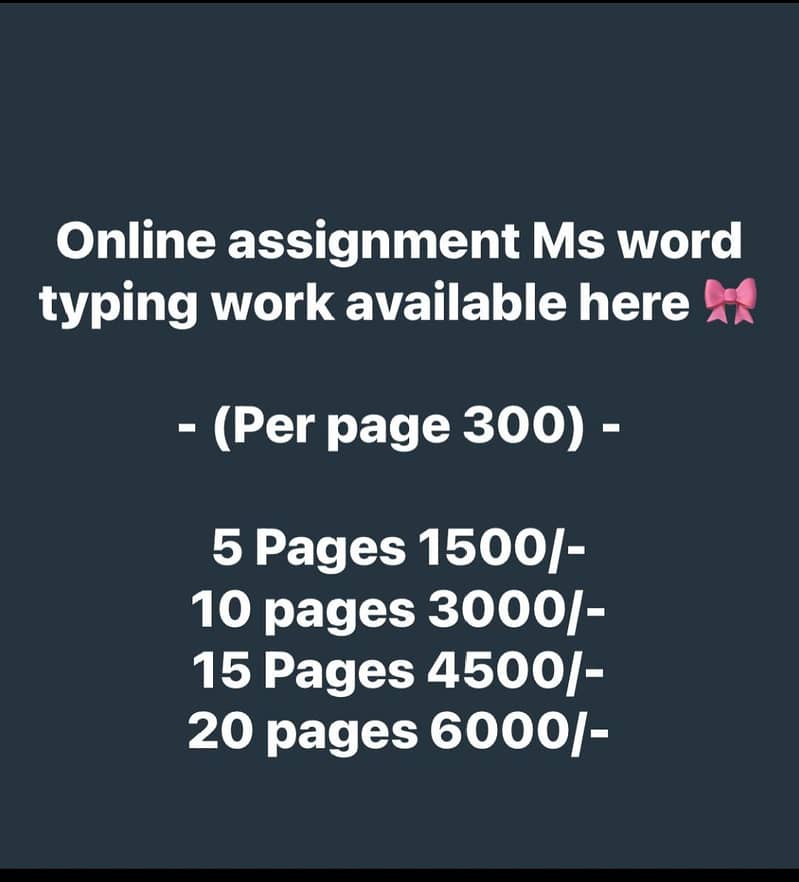 Online assignment work 0