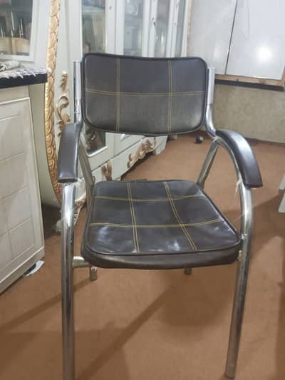 Office Visitor Chair | Steel Frame | Cushioned Seat | Good Condition