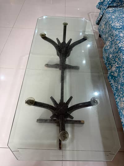 Glass Coffee Table - 48 x 21 x 17.5 (L x W x H)