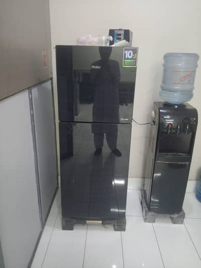 Haier HRF-246 Double Door Refrigerator Black Colour for Sale