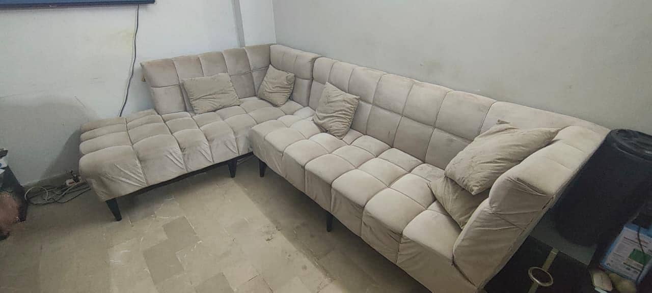 L shape sofaa 6seater 3