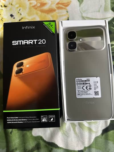 Infinix Smart 20 4+4/64 Pta approve 1 year warranty