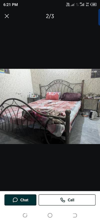 I'm saling my used iron double bed with mattress