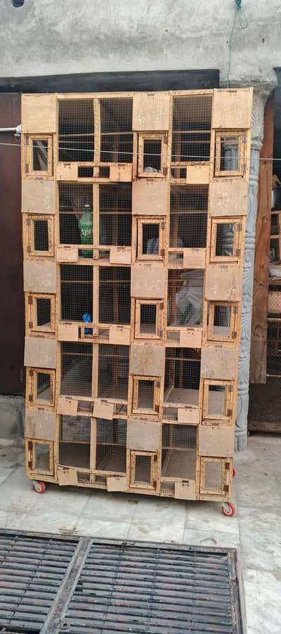 wooden cage 15 khany Wala 4 cage ha total