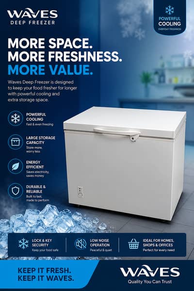  WAVES Deep Freezer For Sale