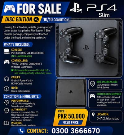 PS4 Slim Disc 500GB