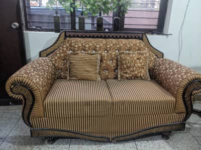 7 seater wooden frame sofa set for sale