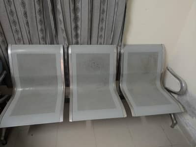 Heavy Duty Steel Benches | 2&3 Seaters | Office /Hospital Reception