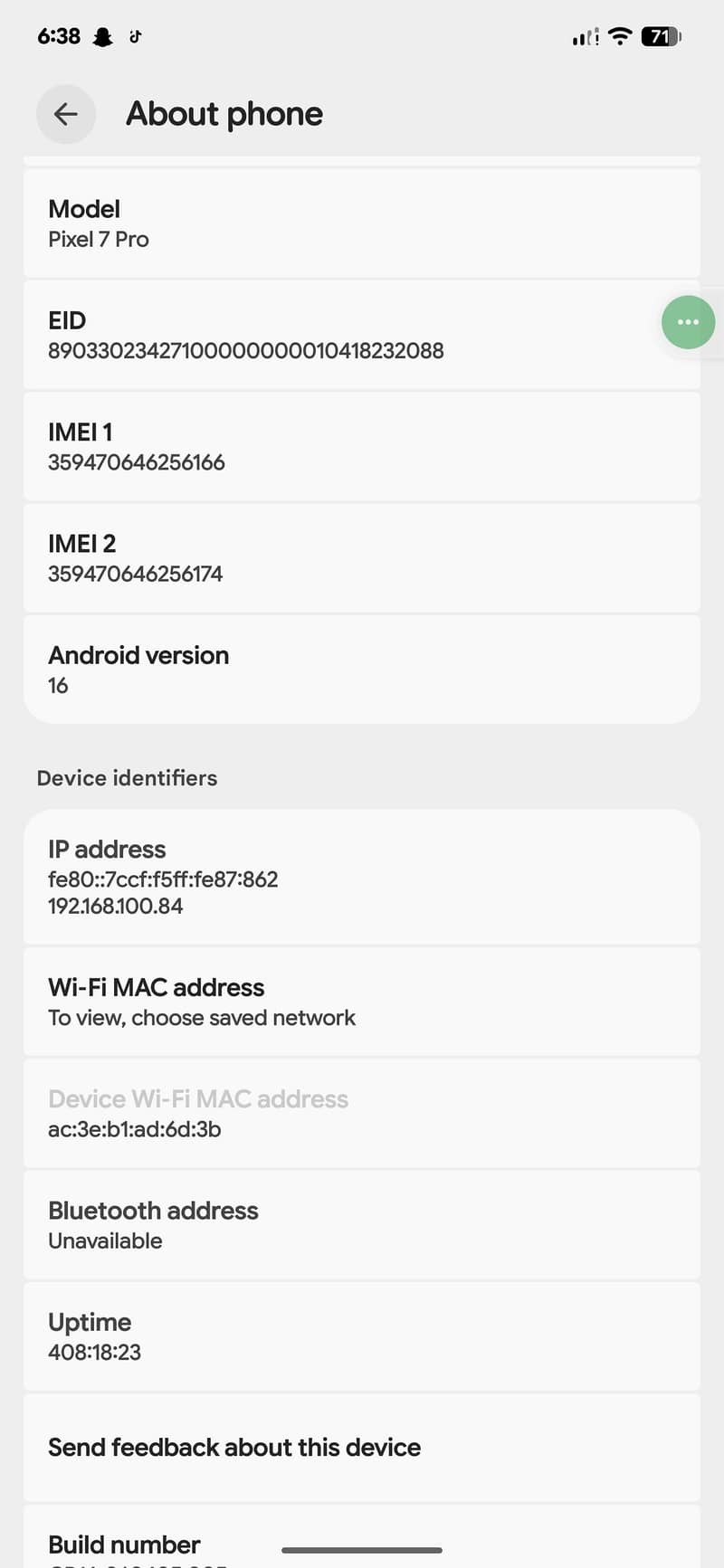 Google Pixel 7 Pro 8