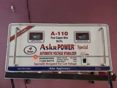 11,000w AskR Power A-110 Automatic Voltage Stabilizer