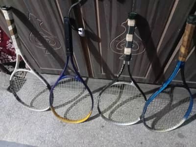 4 used tennis rackets for sale