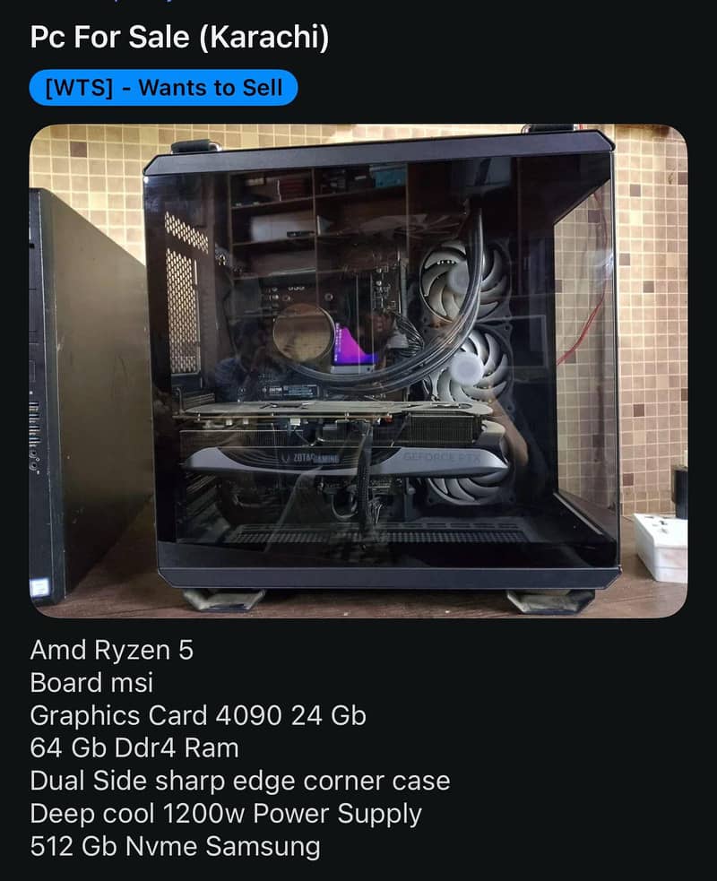 RTX 4090 24GB Gaming / AI Workstation PC – Ryzen 7 5800X| 64GB RAM | 4
