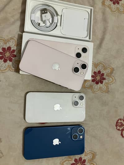 3x iphone 13 mini | pink 100bh jv  | blue 92bh fu | white 90bh fu |