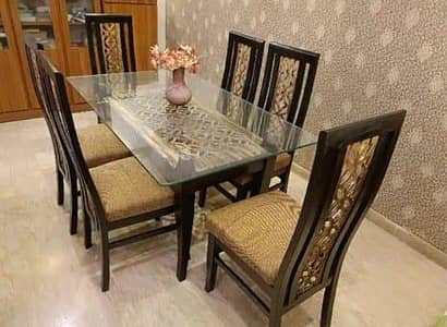 dining table, wooden dining table, 6chairs dining table glass top,Fur