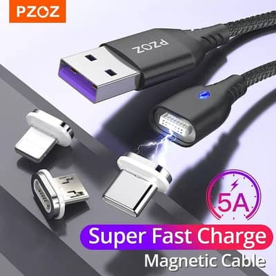 3 in 1 Automatic Charging Cable for iOS, Android and Iphone