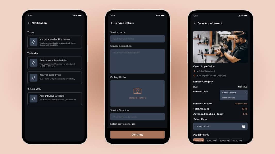 salon booking app with full setup + source code 2