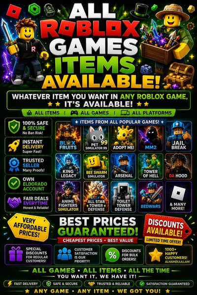 Every single Roblox Game items available! Read discription!!!