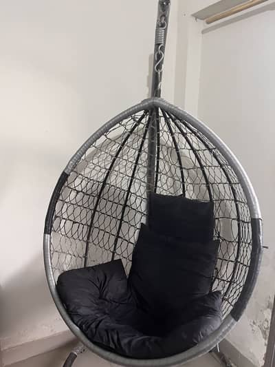 Luxury Egg Hanging Swing Chair with Stand – Excellent Condition