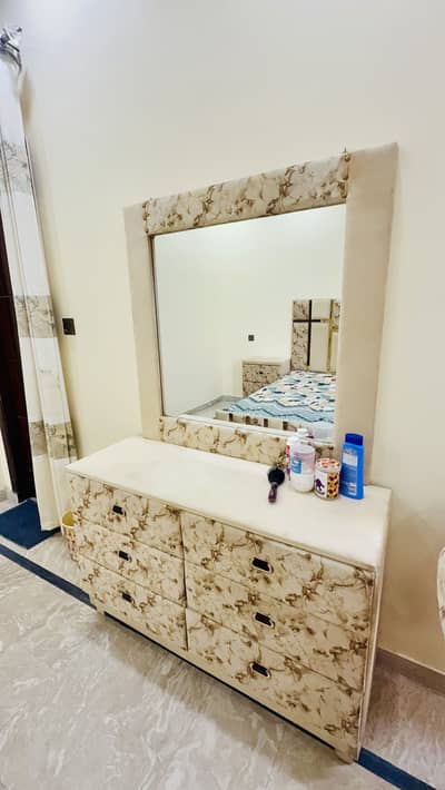 Complete bed Set with dresser and two sofas and one table