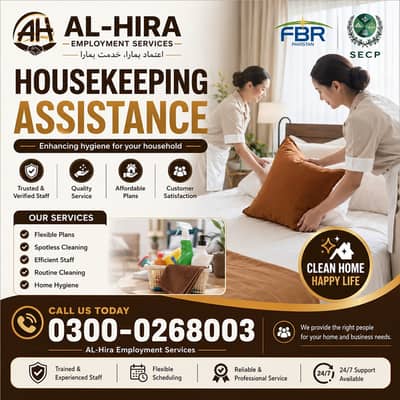 Maids / House Maids / cook / House chef / Baby Sitter maid available