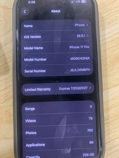 iPhone 17 Pro 256gb factory unlocked full box 9month warranty antqiue