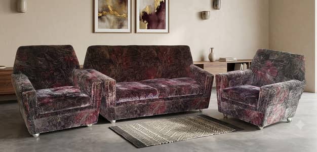 6 seater walwet sofa set