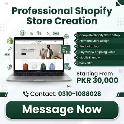 Professional Shopify Store Creation | Complete Ecommerce Website