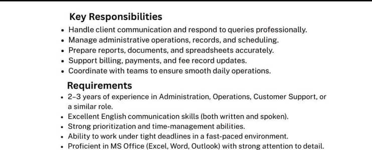 Accounts job