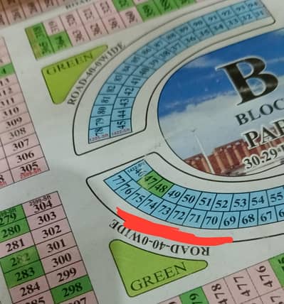5 Marla park facing commercial plot for sale B block
