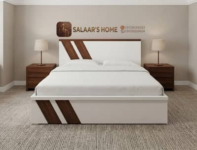 New Modern Furniture | Factory Direct Price | Bed with 2 Side Tables
