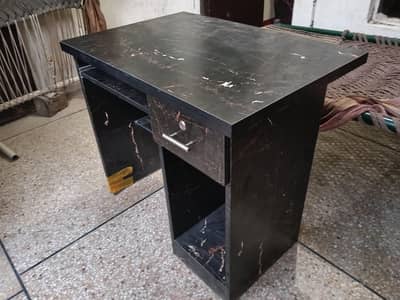 Office Computer Table / Study Table with Drawer – Marble Finish