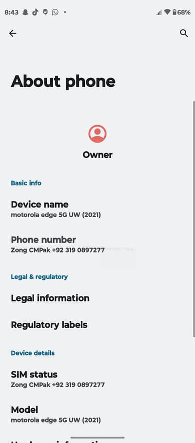 Motorola edge 5G UW (2021)